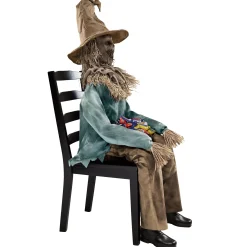 Spirit Halloween 4 Ft 6 In Scary Sitting Scarecrow Animatronic