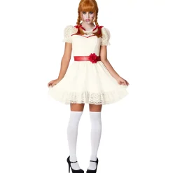 Women Spirit Halloween Adult Annabelle Short Dress Costume - Annabelle