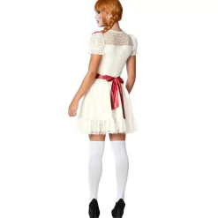 Women Spirit Halloween Adult Annabelle Short Dress Costume - Annabelle