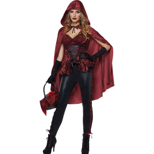 Women Spirit Halloween Adult Big Bad Red Costume