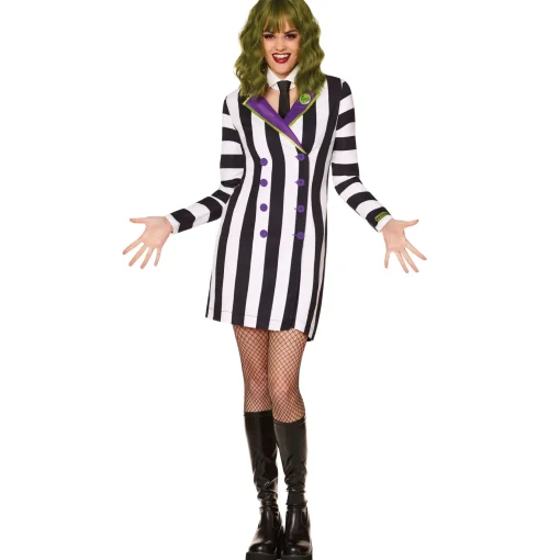 Women Spirit Halloween Adult Blazer Dress Costume - Beetlejuice