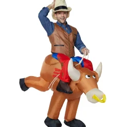 Spirit Halloween Adult Bull Rider Inflatable Costume