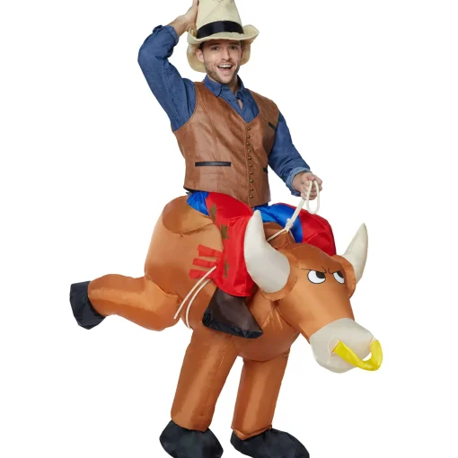 Spirit Halloween Adult Bull Rider Inflatable Costume