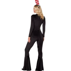 Women Spirit Halloween Adult Cat in the Hat Bell Bottom Costume - Dr. Seuss