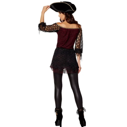 Women Spirit Halloween Adult Dark Pirate Costume