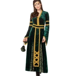 Women Spirit Halloween Adult Emerald Medieval Costume