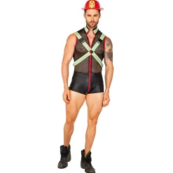 Spirit Halloween Adult Fireman Fever Costume