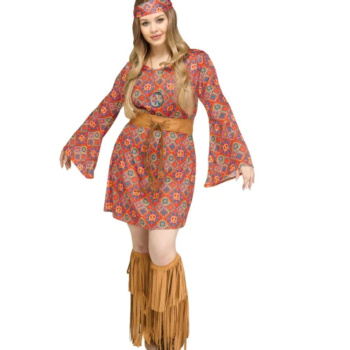 Women Spirit Halloween Adult Free Spirit Hippie Costume