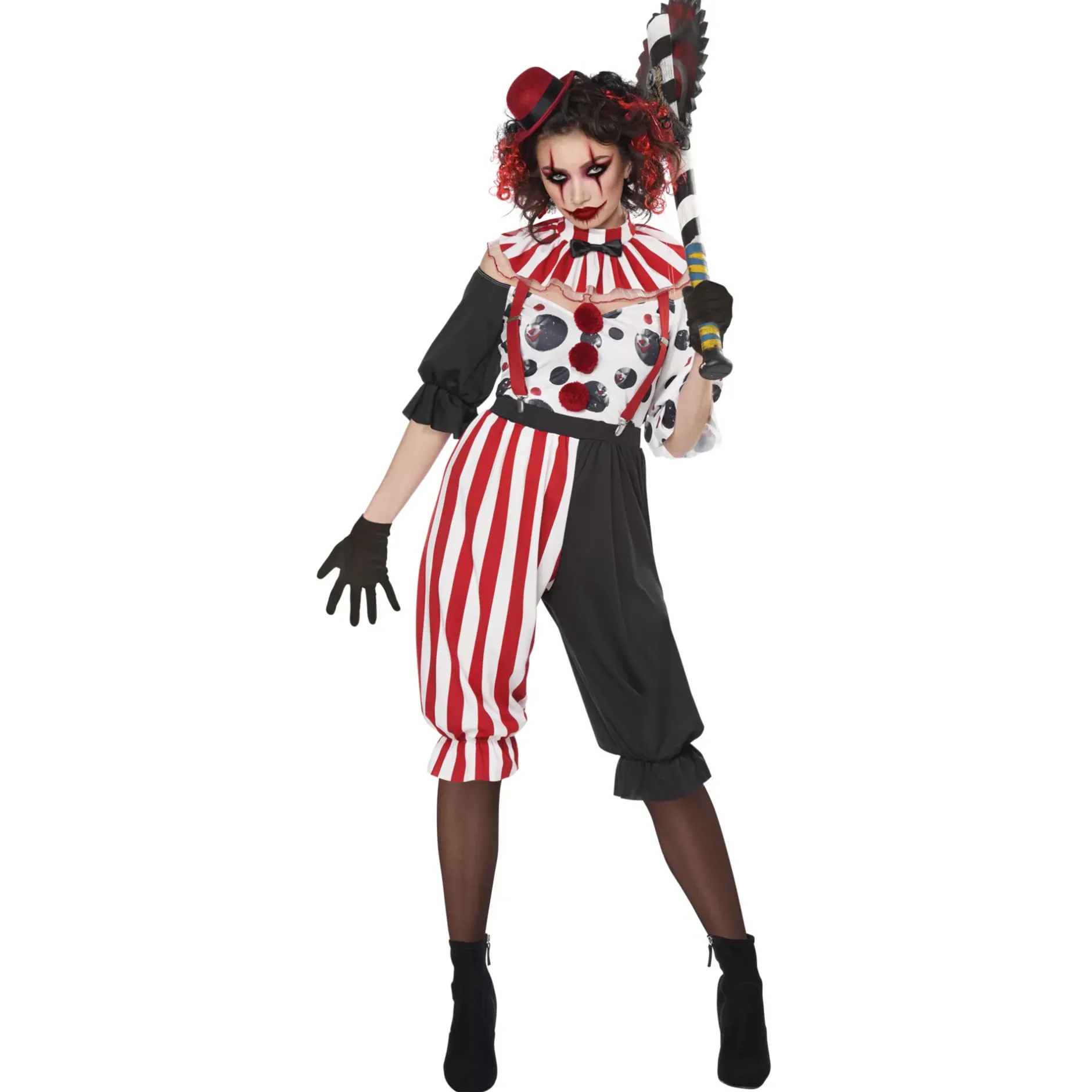 Women Spirit Halloween Adult Kreepy Klown Plus Size Costume