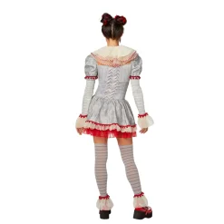 Women Spirit Halloween Adult Pennywise Clown Dress Costume - It: Chapter Two