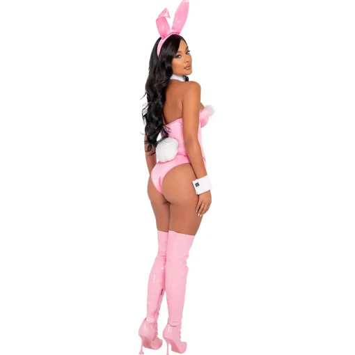 Women Spirit Halloween Adult Pink Boudoir Playboy Bunny Costume