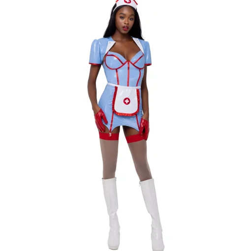 Women Spirit Halloween Adult Retro Nurse Costume
