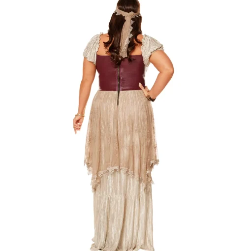 Women Spirit Halloween Adult Romantic Pirate Dress Costume