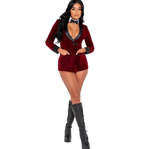 Women Spirit Halloween Adult Smoke Lounge Jacket - Playboy