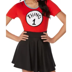 Women Spirit Halloween Adult Thing 1 and Thing 2 Costume Kit - Dr. Seuss