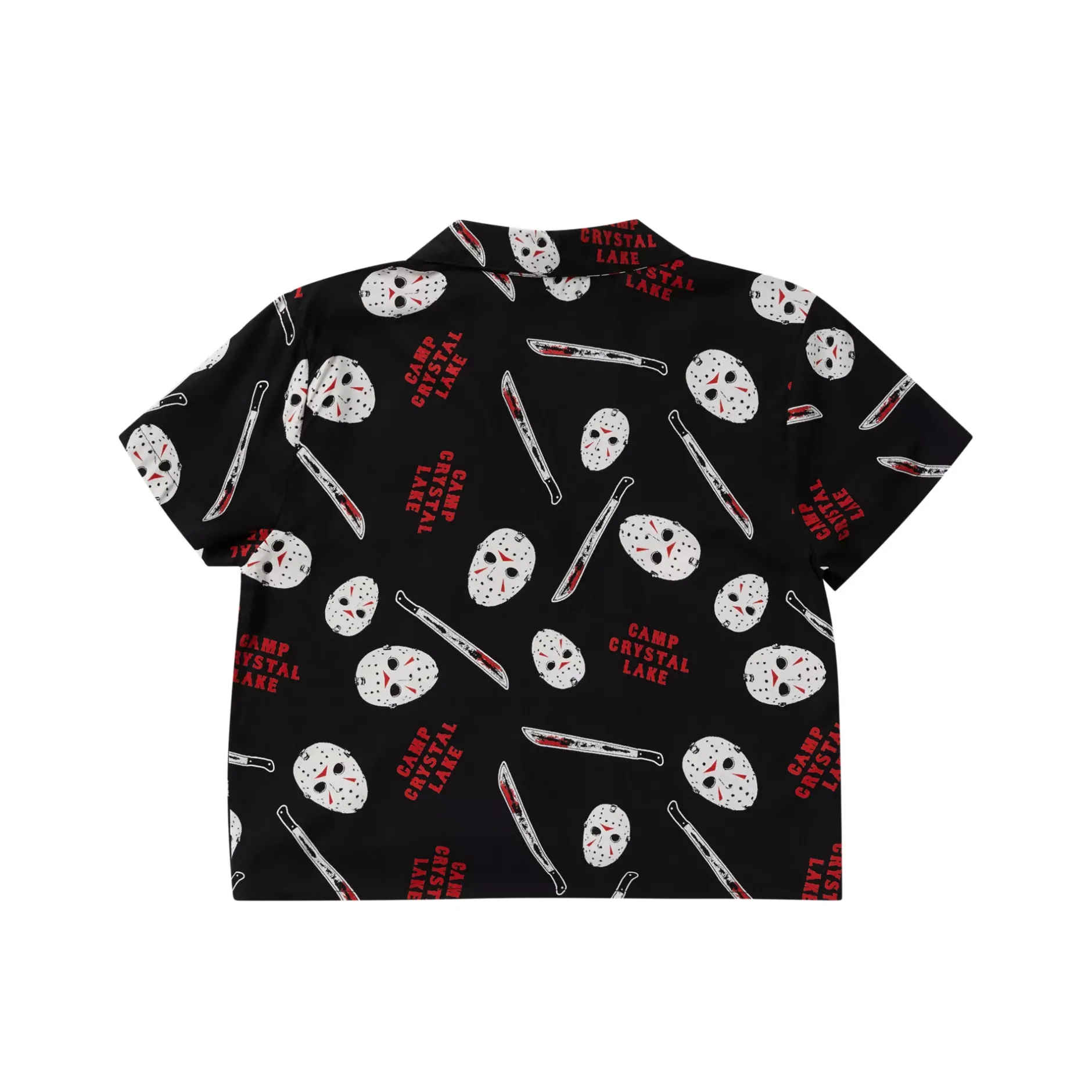 Spirit Halloween Adult Tie Front Jason Voorhees Shirt - Friday the 13th
