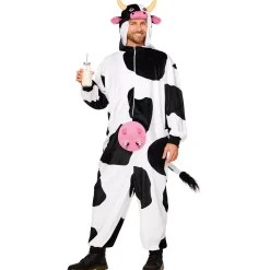 Spirit Halloween Adult Udderly Awesome Cow Jumpsuit Costume