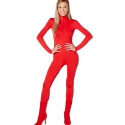 Women Spirit Halloween Adult Zip Up Catsuit
