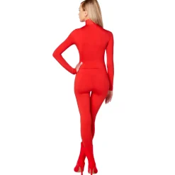 Women Spirit Halloween Adult Zip Up Catsuit