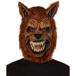 Spirit Halloween Animotion Brown Werewolf Full Mask