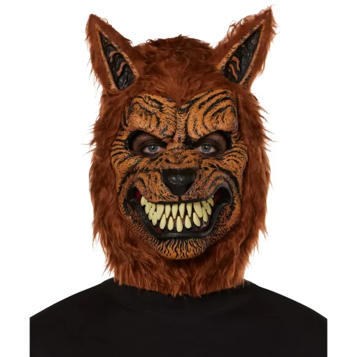 Spirit Halloween Animotion Brown Werewolf Full Mask
