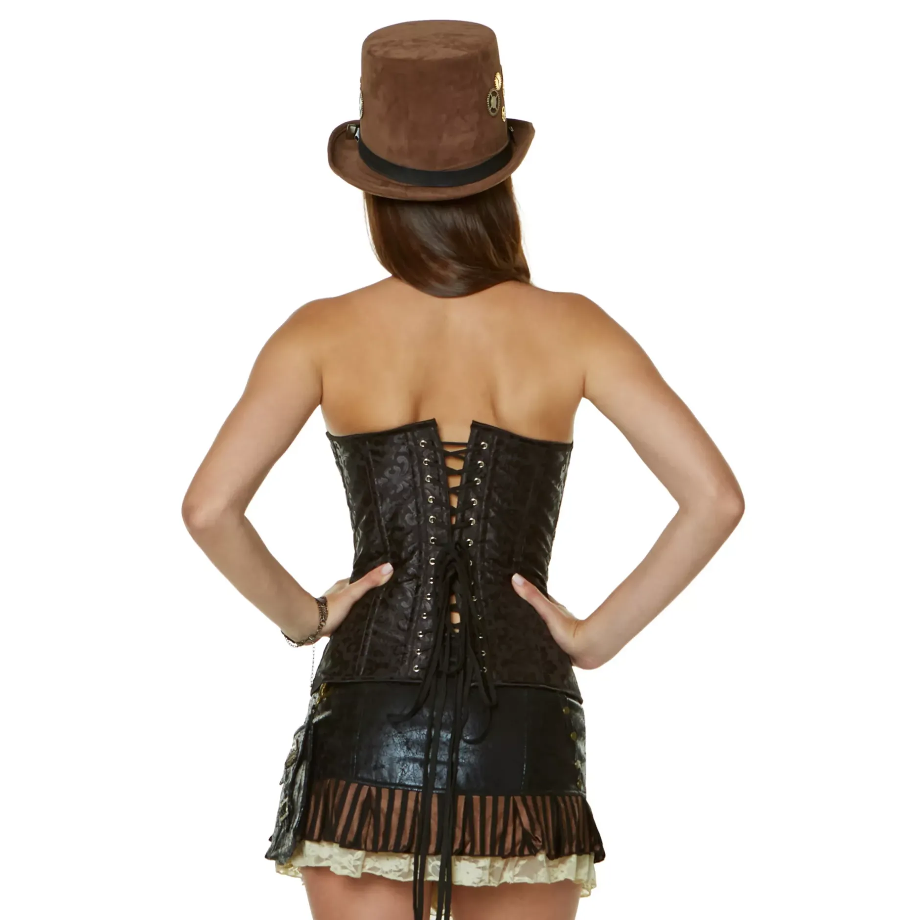 Women Spirit Halloween Applique Steampunk Corset