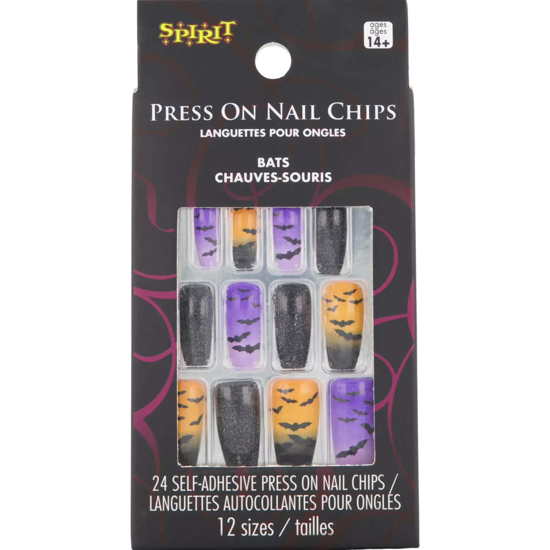 Spirit Halloween Bat Press-On Nails