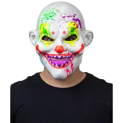 Spirit Halloween Black Light Neon Clown Full Mask