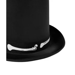 Spirit Halloween Black Skeleton Top Hat - Deluxe