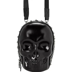 Spirit Halloween Black Skull Crossbody Bag