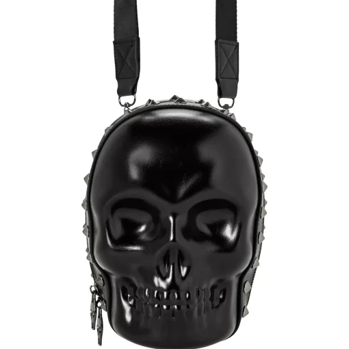 Spirit Halloween Black Skull Crossbody Bag