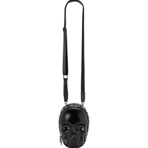 Spirit Halloween Black Skull Crossbody Bag