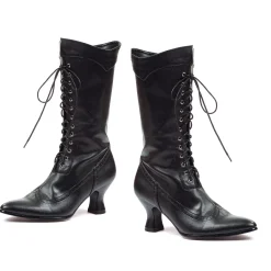 Women Spirit Halloween Black Victorian Boot