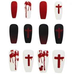 Spirit Halloween Bloody Cross Press On Nails