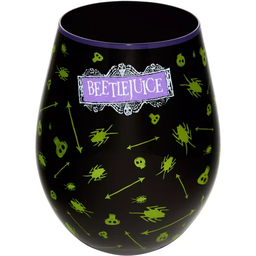 Spirit Halloween Bug Print Stemless Glass - Beetlejuice
