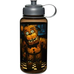 Spirit Halloween Checkered Floor Freddy Fazbear Water Bottle 30 oz. - Five Nights at Freddy's