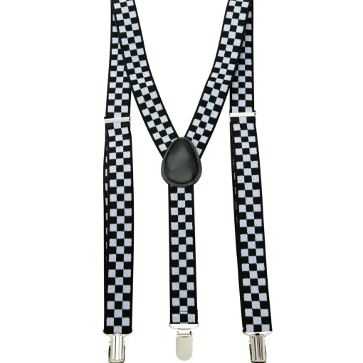 Spirit Halloween Checkered Suspenders