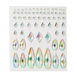 Spirit Halloween Clear Press On Gem Stones 65 Piece Set