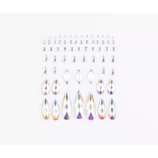 Spirit Halloween Clear Press On Gem Stones 65 Piece Set