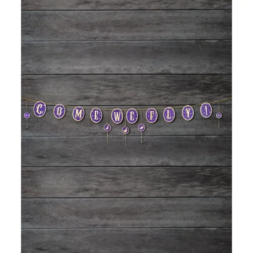 Spirit Halloween Come We Fly Banner - Hocus Pocus