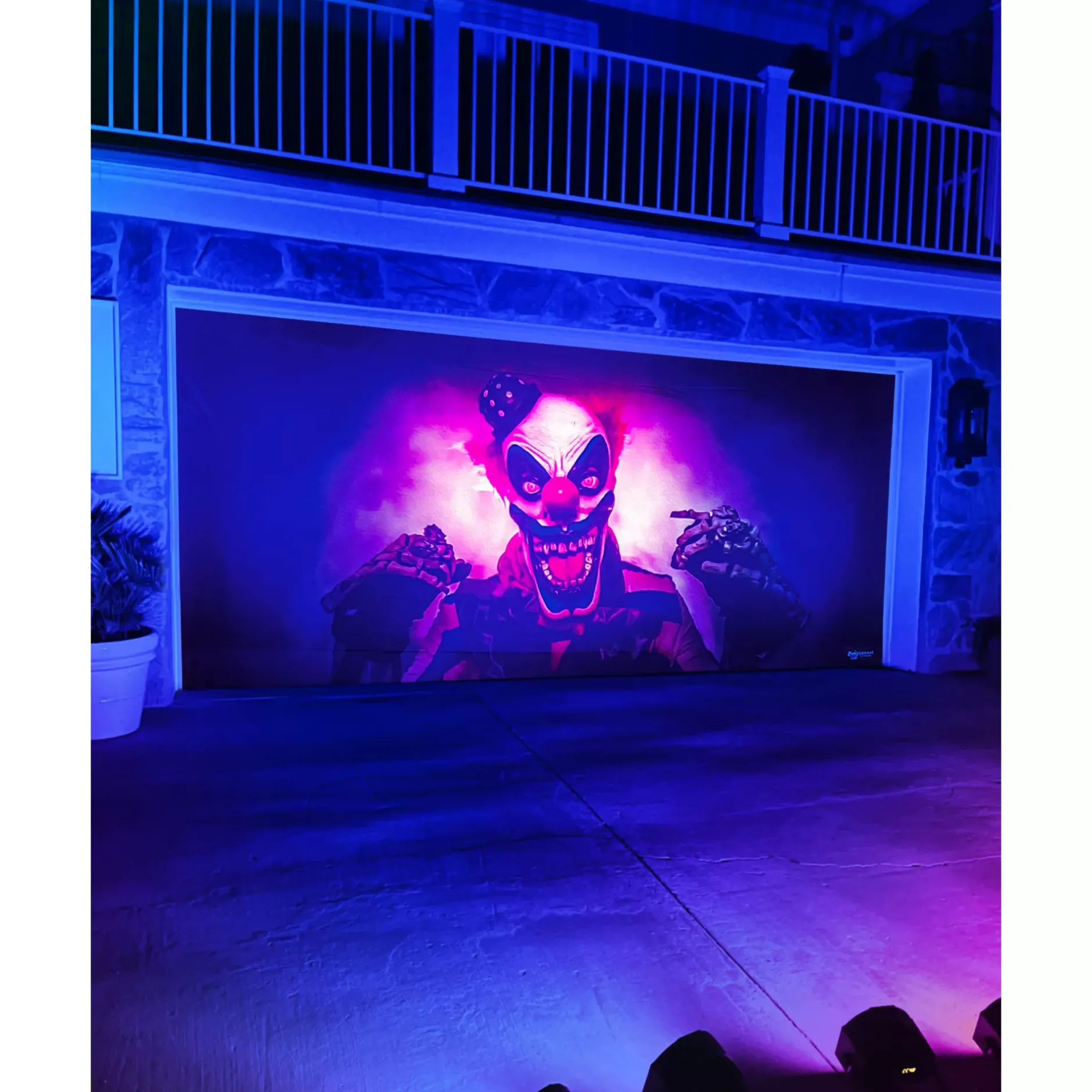 Spirit Halloween Creepy Carney Garage Double Door Cover