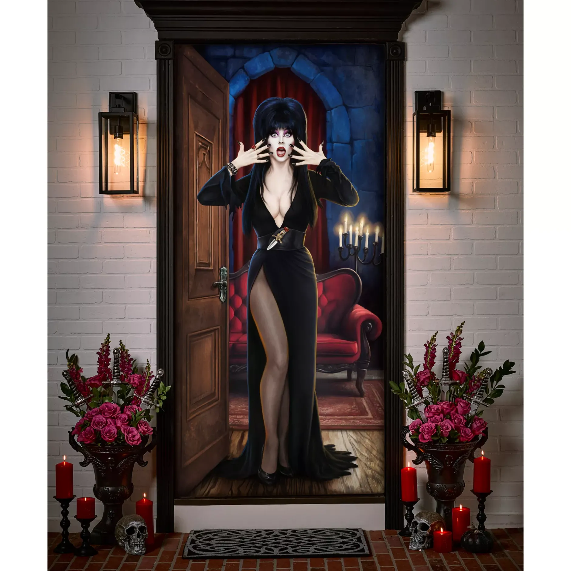 Spirit Halloween Elvira Door Cover