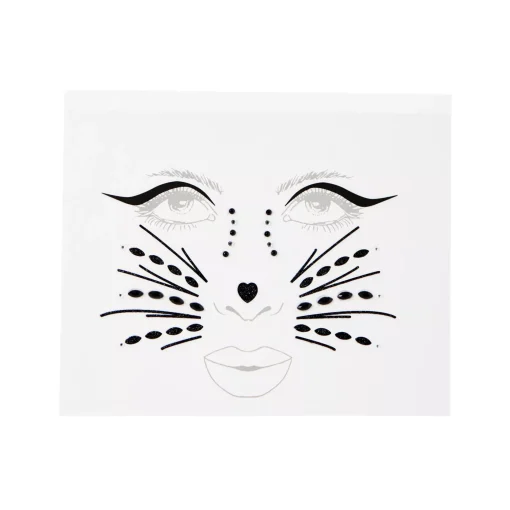Spirit Halloween Gemstone Cat Face Decals