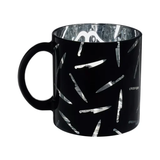 Spirit Halloween Ghost Face Knife Glass Coffee Mug - 20 oz.