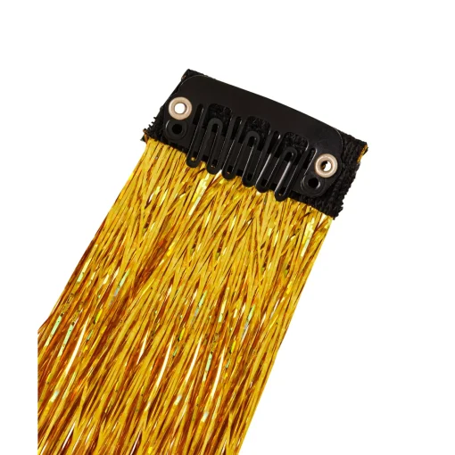 Spirit Halloween Gold Tinsel Hair Extensions