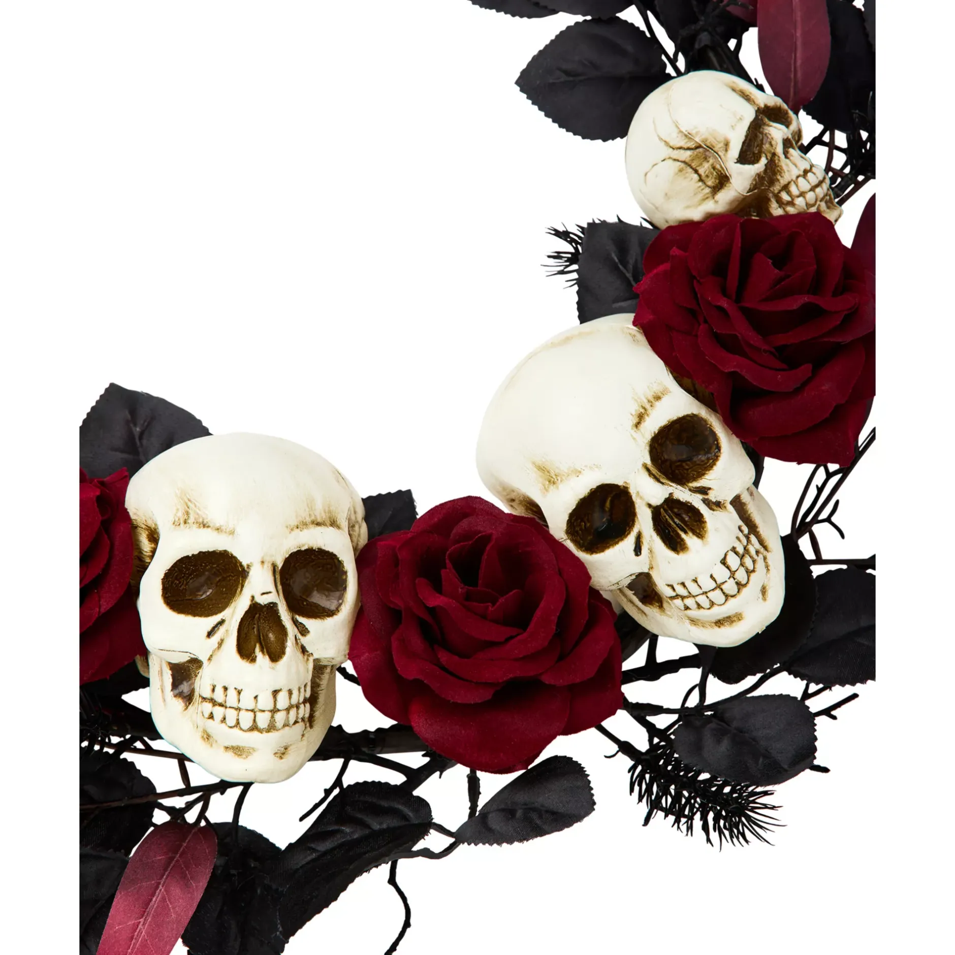 Spirit Halloween Gothic Noir Skull Wreath