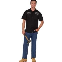 Spirit Halloween Hugh Mungus Deck Builders Work Shirt