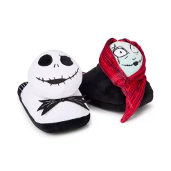 Spirit Halloween Jack and Sally Plush Slippers - The Nightmare Before Christmas