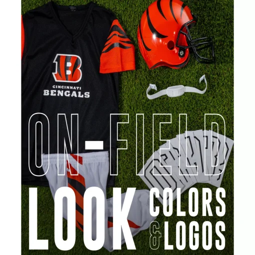 BOY Spirit Halloween Kids Cincinnati Bengals NFL Deluxe Uniform Costume - Franklin Sports