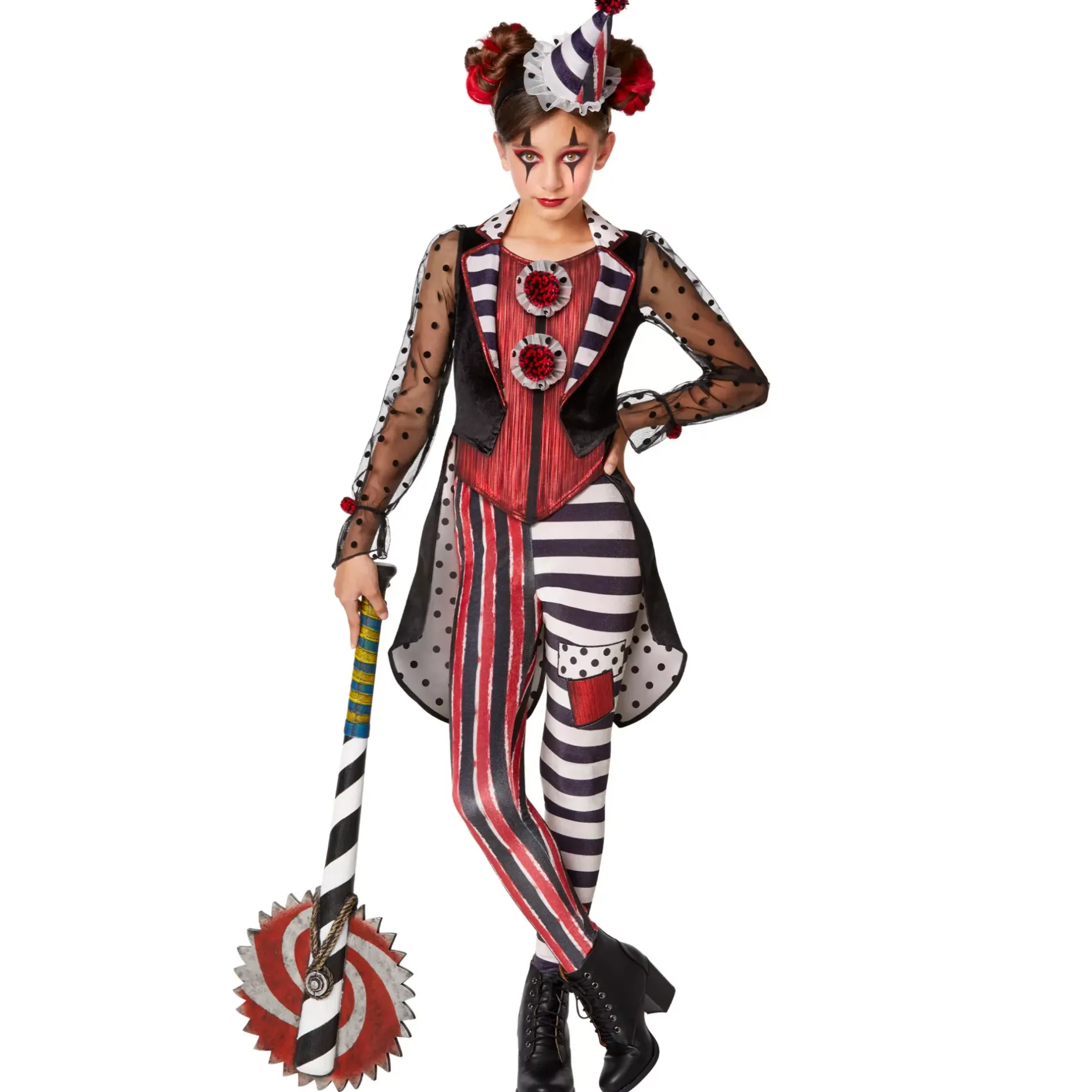 Spirit Halloween Kids Dark Vintage Clown Costume